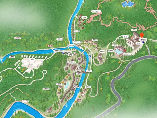 栾川结合景区手绘地图智慧导览和720全景技术，可以让景区更加“动”起来，为游客提供更加身临其境的导览体验。